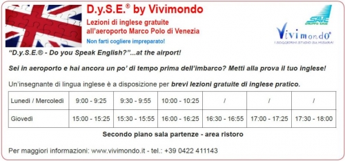 Lezioni di inglese all’aeroporto di Venezia