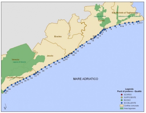 Acque di balneazione: Veneto promosso a pieni voti